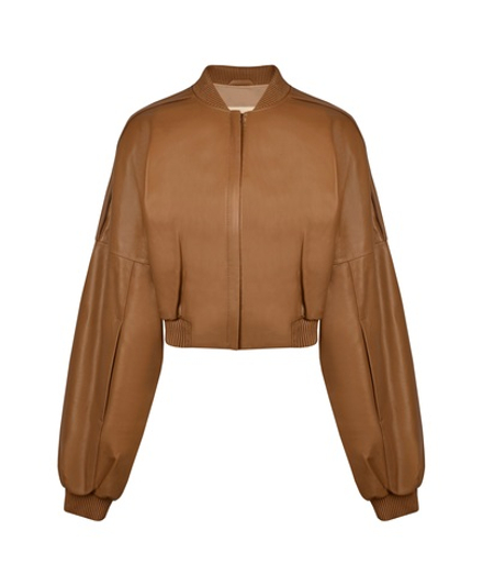 Бежевая кожаная куртка k é k é