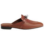 HERMES Oz Closed Toe Slippers Women"s Brown