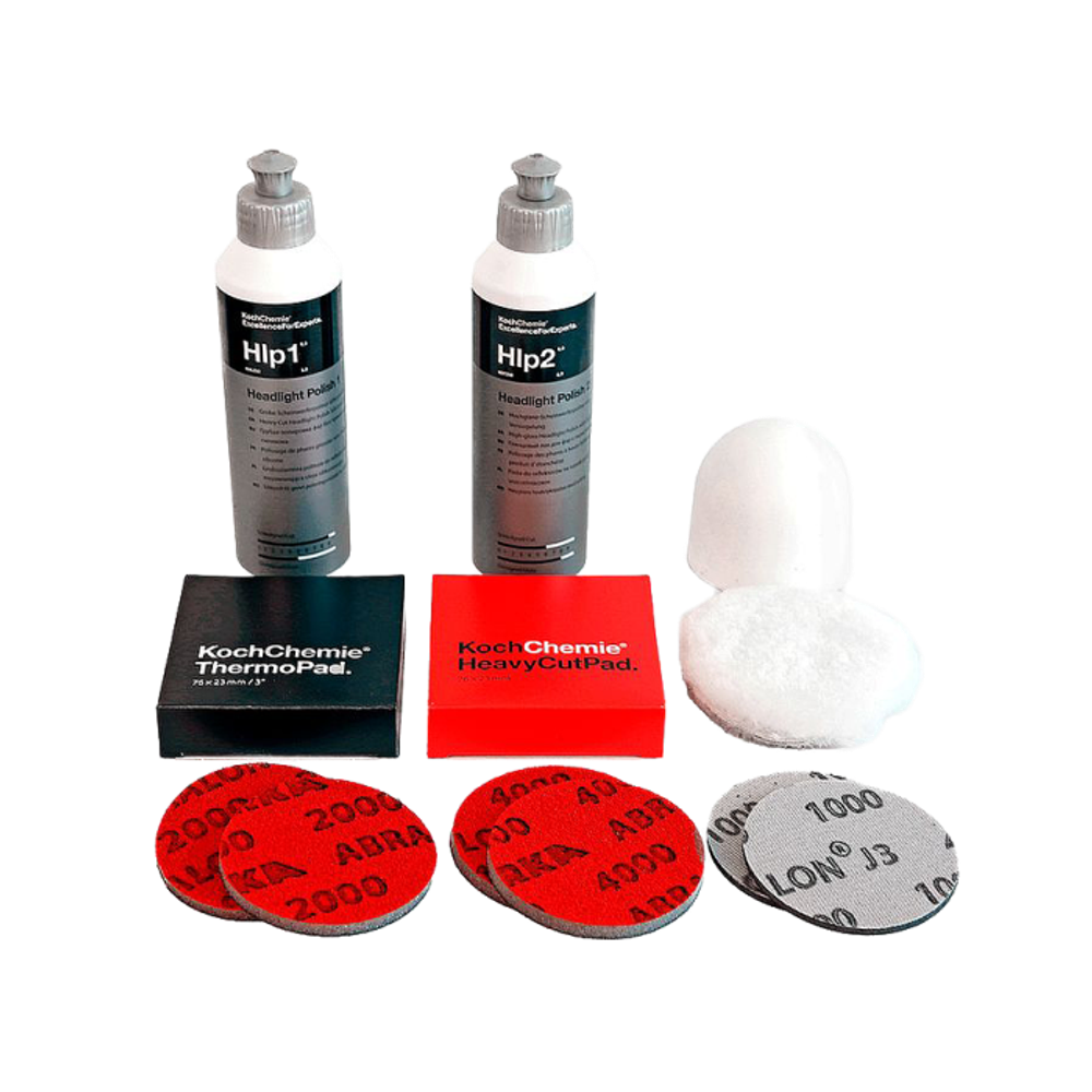 Koch Chemie Headlight Polish Set - Набор для полировки фар