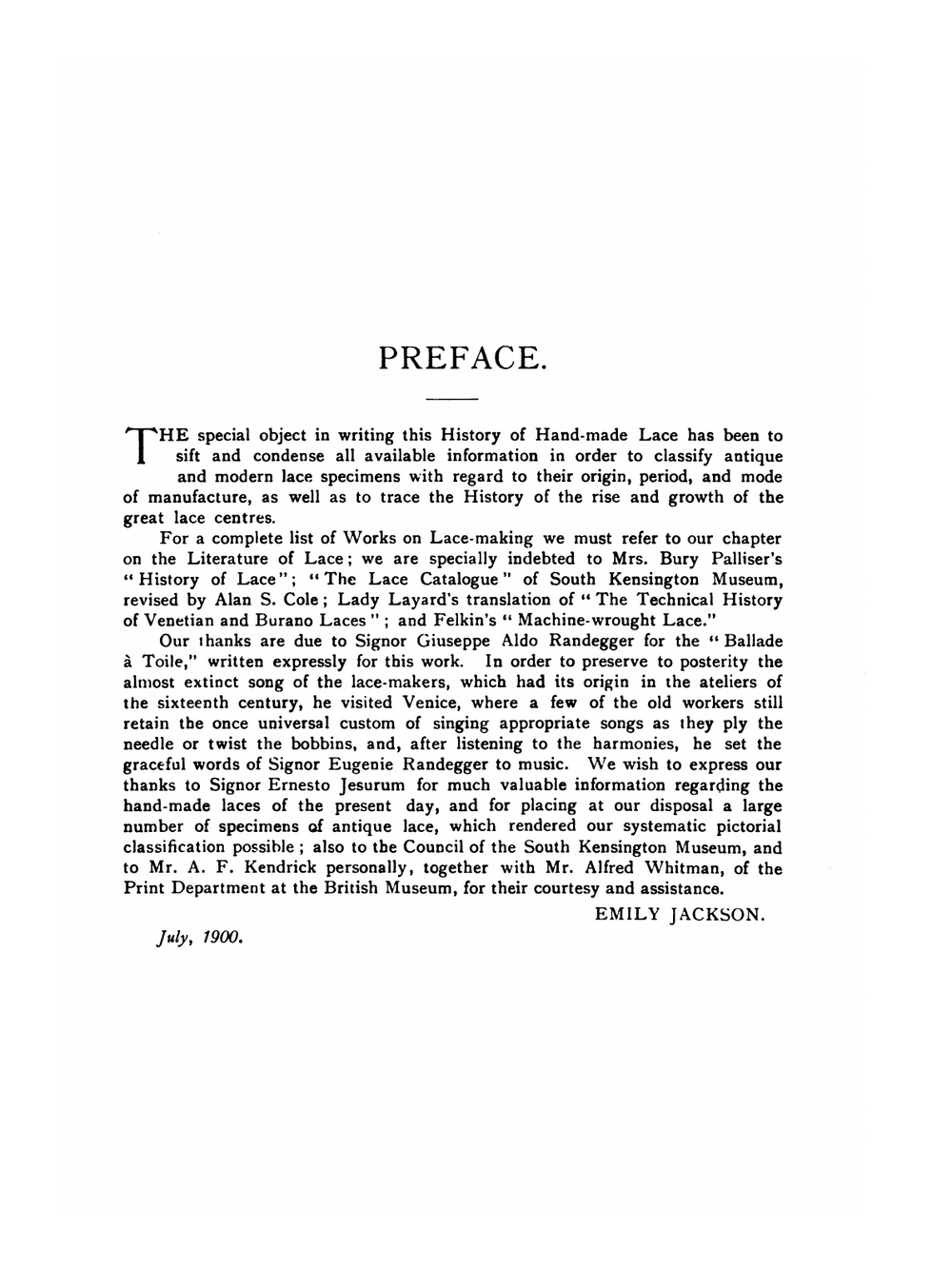 A History of Hand-Made Lace | M.F. Jackson