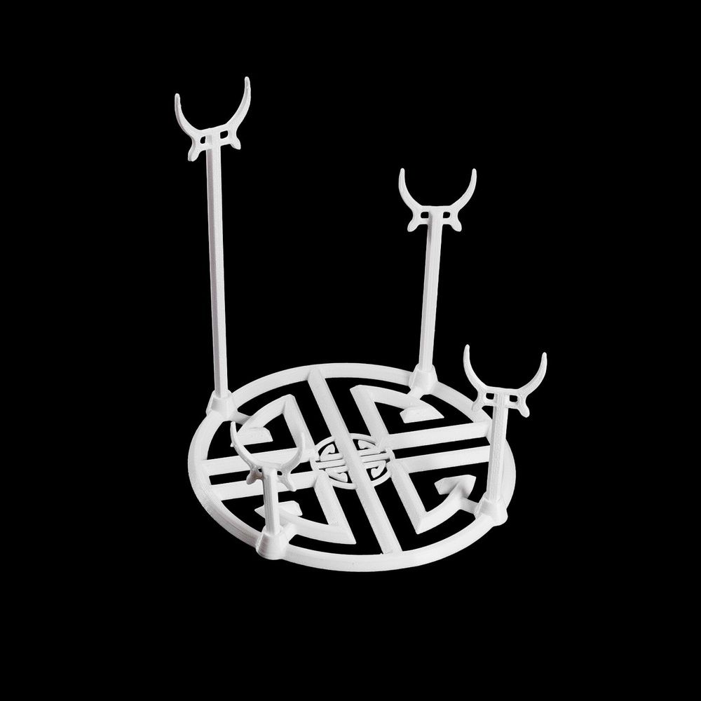 Подставка для дракона и шарнирных фигурок, 3D печать, 11 см., белая