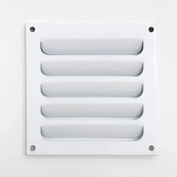 Решетка вентиляционная накладная 150х150 мм металлическая белая