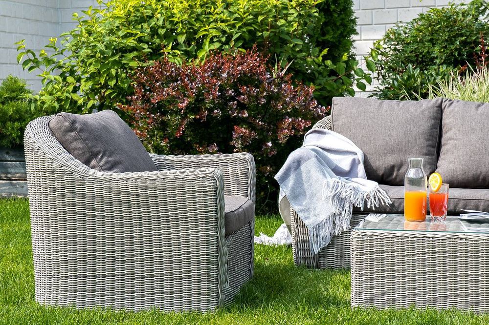"Фабриция" лаунж-зона из искусственного ротанга, цвет серый