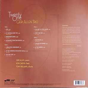 Geri Allen Trio With Ron Carter, Tony Williams / Twenty One (2LP)