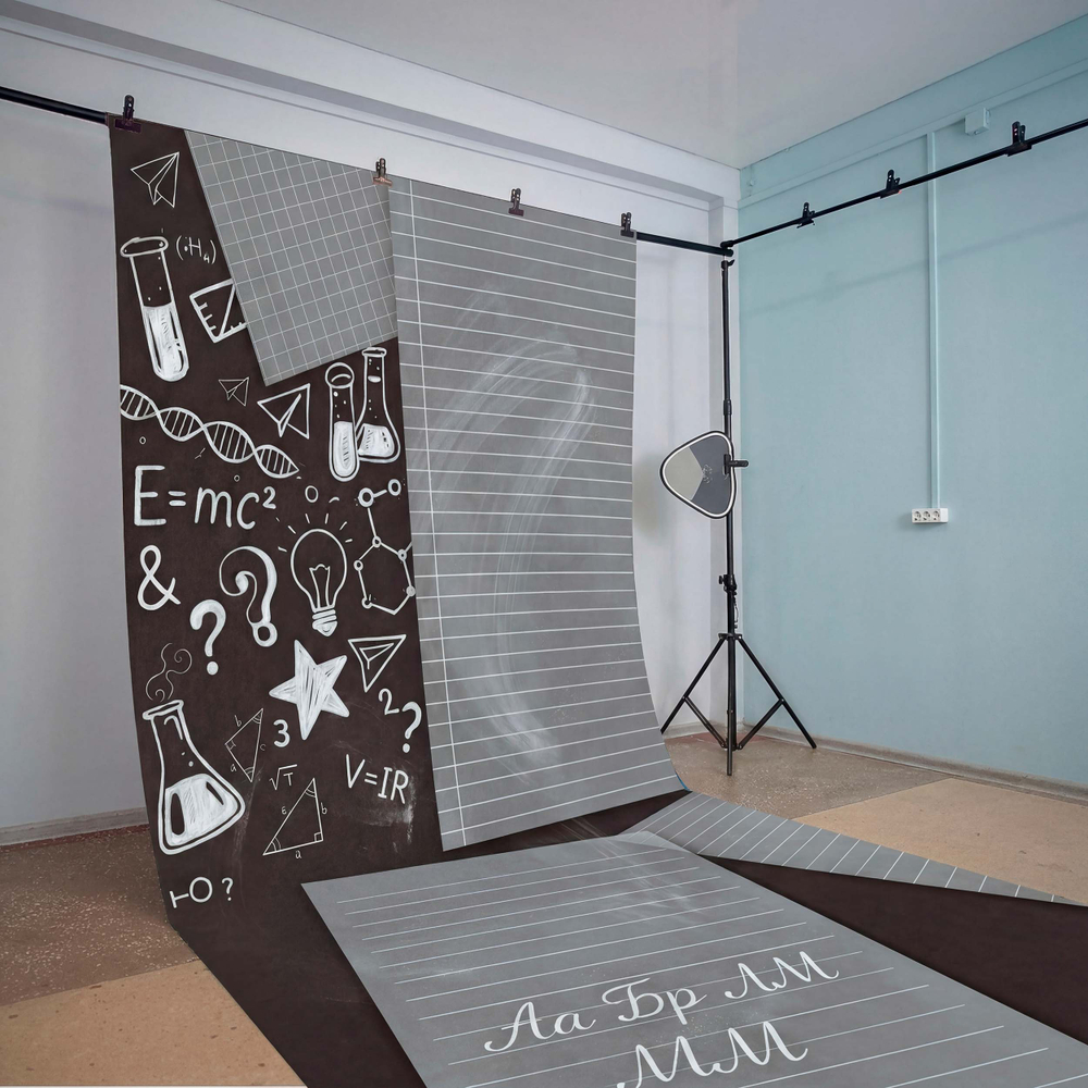 Доска и тетрадные листы Тёмный - фон неопреновый