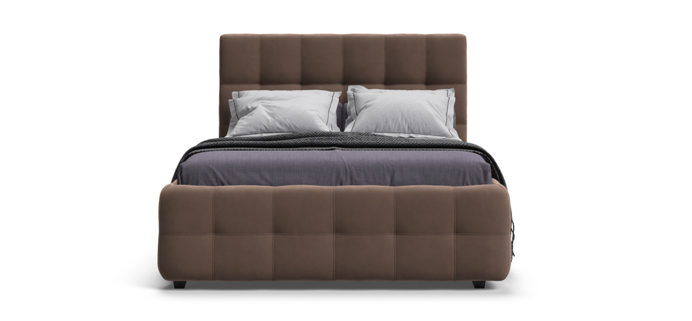 Босс Кровать+ПМ 140 Велюр Монолит мокко