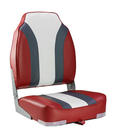 Кресло мягкое складное Rainbow, обивка винил, цвет красный/угольный/белый, Marine Rocket