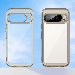 Прозрачный чехол для Google Pixel 10 Pro XL, мягкие усиленные рамки серого цвета