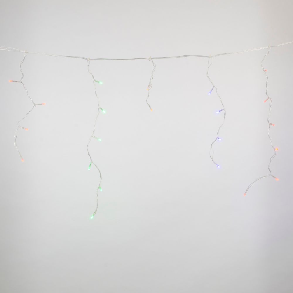 ULD-B1805-048-DTA MULTI IP20 Бахрома светодиодная с контроллером. 1.8 м. 48 светодиодов. Разноцветный свет. Провод прозрачный. TM Uniel.