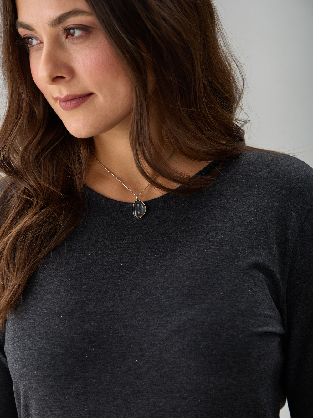 Лонгслив ЛНкл-081/темносерый-меланж