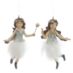 GAEM Фигурка декоративная подвесная "Фея", L6,5 W2,5 H11 см, 2в.