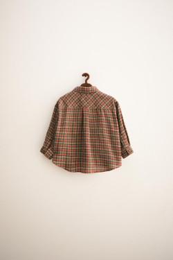 ZARA TIMELESS - РУБАШКА В КЛЕТКУ, КОРИЧНЕВЫЙ