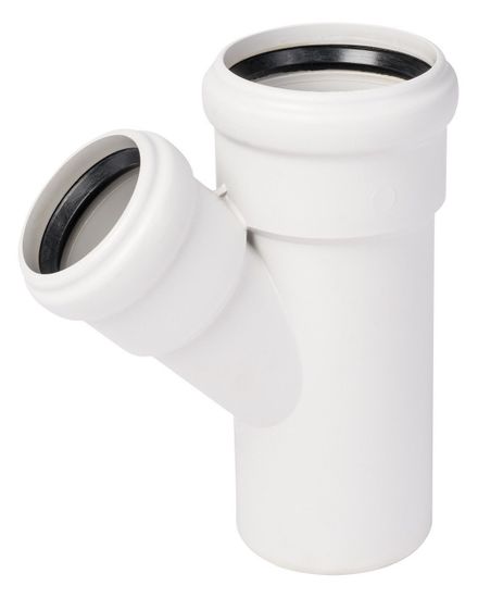 Тройник Ostendorf Skolan dB SKEA 110/110 мм, 45° канализационный (335200)