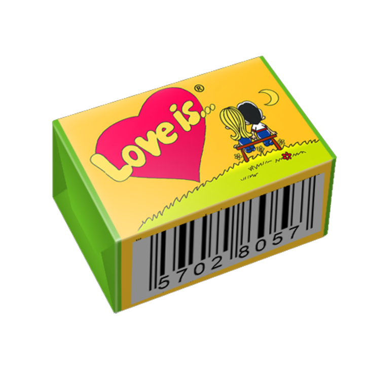 Жевательная резинка LOVE IS жевательная резинка Кокос Ананас (желт./зел.) 4,2 г