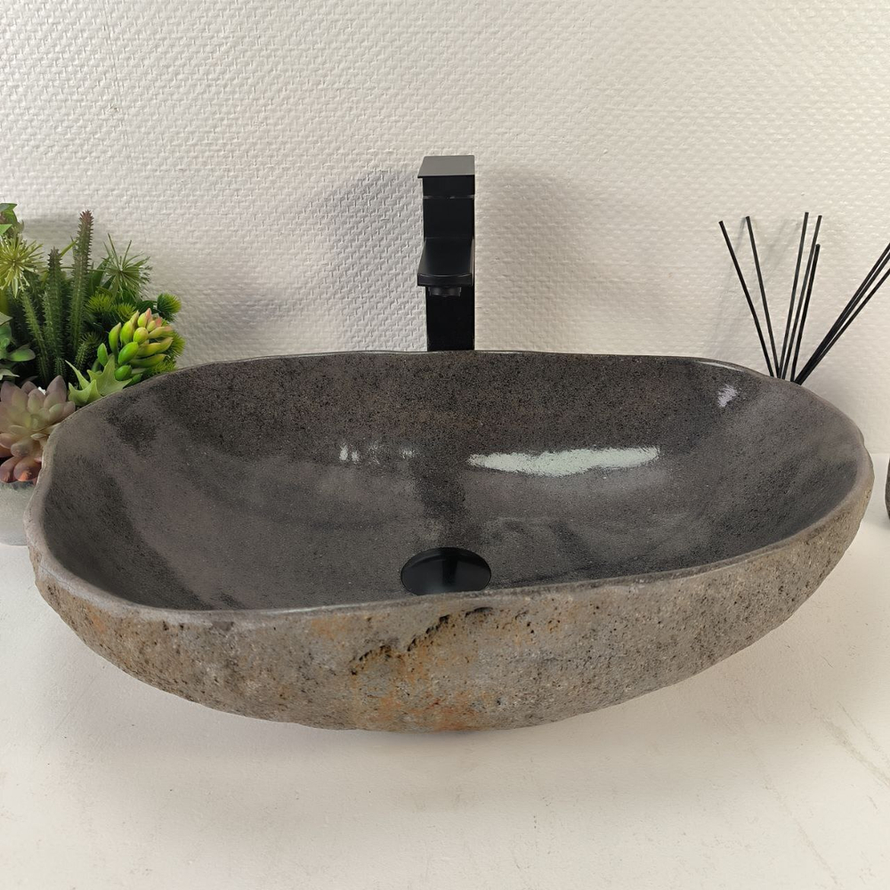 Раковина из речного камня RS-65239 57*40*14 0862