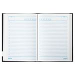 Ежедневник недатированный А5 (145х215 мм), ламинированная обложка, STAFF, 128 л., черный, 127055