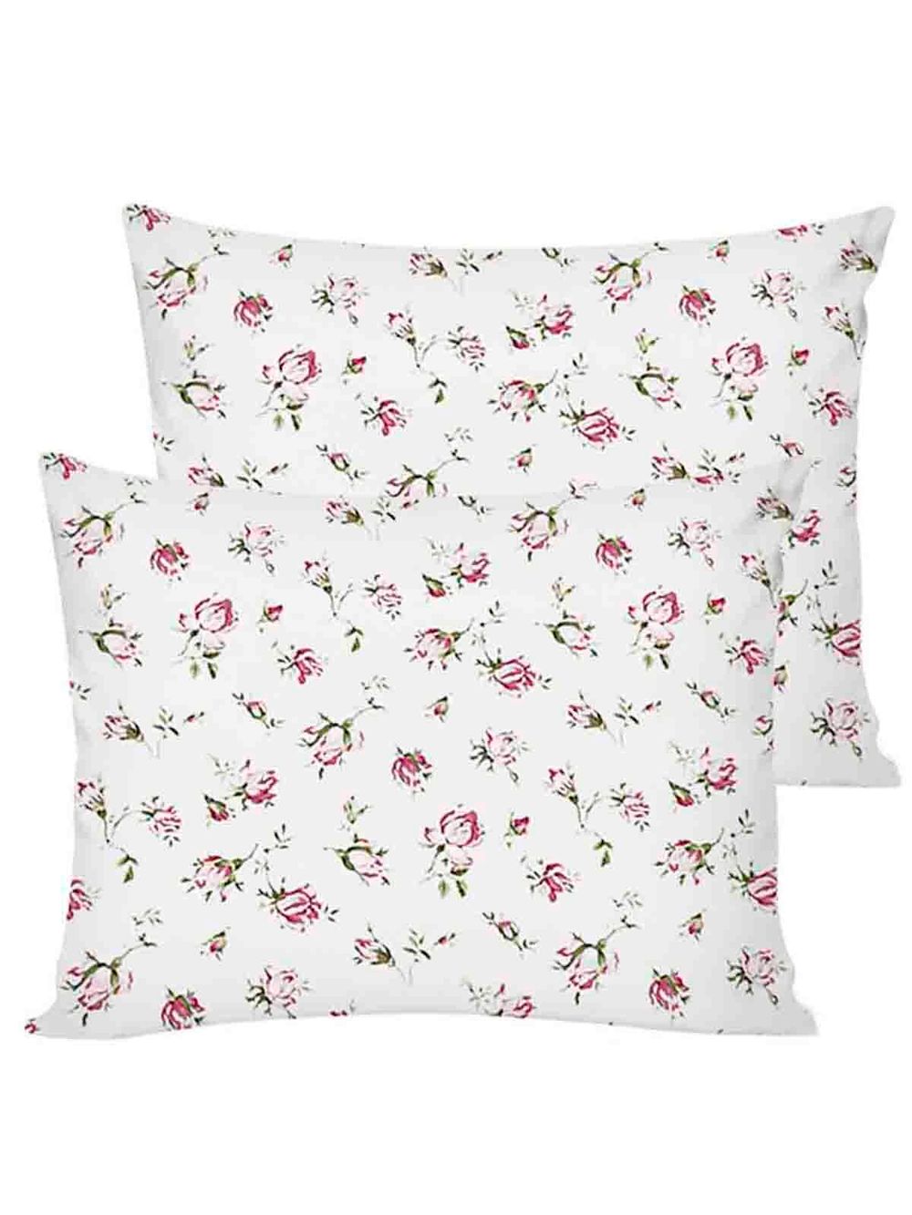 Постельное белье перкаль Сказка "Розовые бутоны" евро Наволочка 50х70 см 2 шт Простынь 240x215 см Пододеяльник 200x215 см