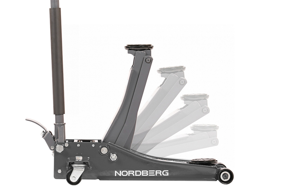 NORDBERG (N32032G) Домкрат подкатной 3,2 т, супернизкий подхват, педаль