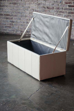 Банкетка Лонг Светло-Бежевая ЭкоКожа