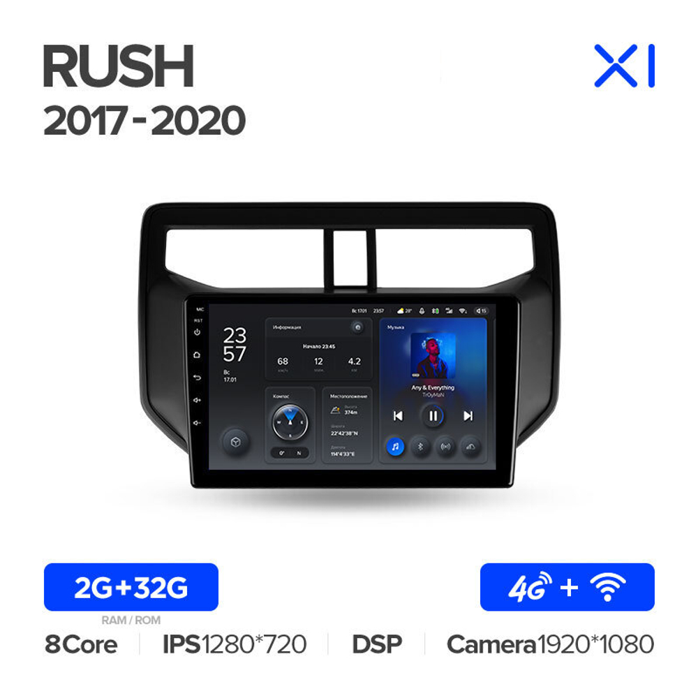 Teyes X1 9" для Toyota Rush 2017-2020