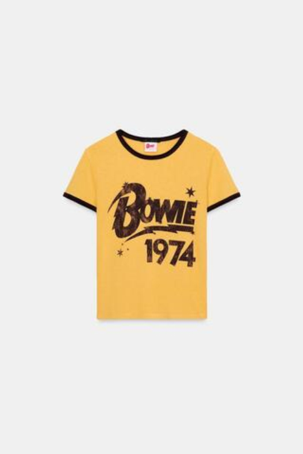 ZARA ФУТБОЛКА DAVID BOWIE®, ЖЕЛТЫЙ