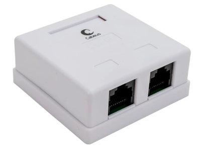 Cabeus WS-8P8C-Cat.5e-2 Розетка компьютерная RJ-45, категория 5e, двойная, внешняя, Dual IDC