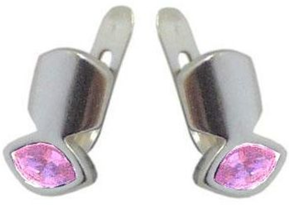 "Огонек" серьги в серебряном покрытии из коллекции "Kaleidoscope" от Jenavi с английским замком