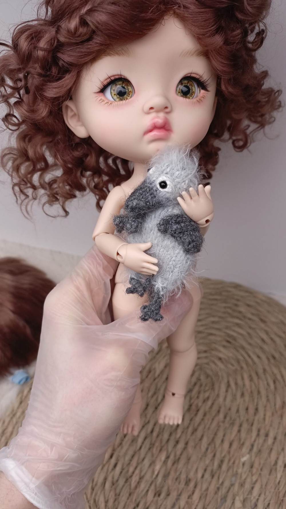 Серый гусь - игрушка для куклы