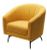 Кресло KALMAR NINI-04 Желтый, teddy / черный каркас