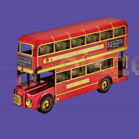 Double-Decker Bus Fridge Magnet B020-RG