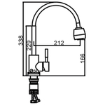 Смеситель для кухни FRAP гибкий излив F44899-1
