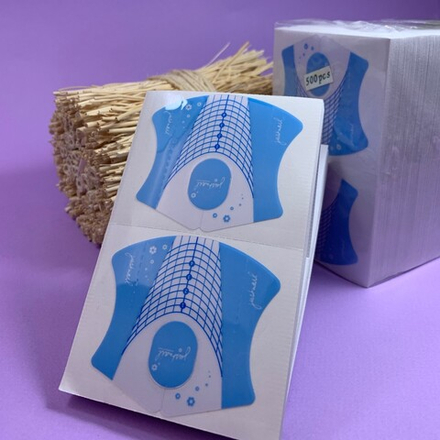 Формы синие пластиковые для моделирования Nails, 100 шт