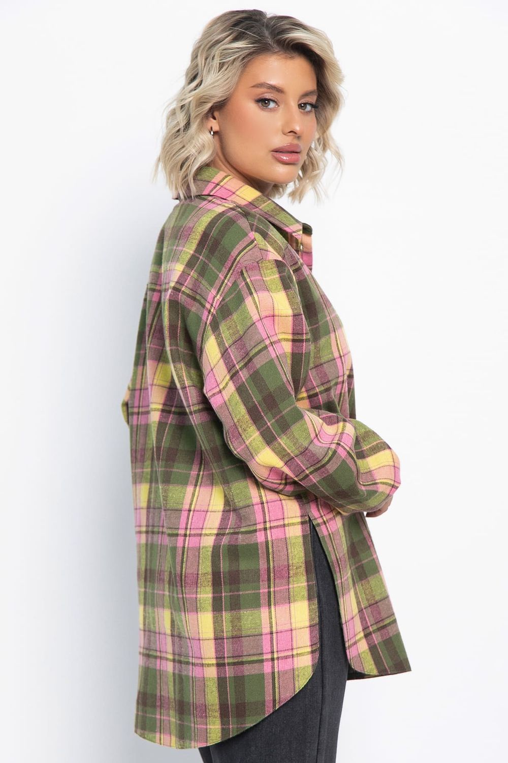 Рубашка Дэлли (зелено-розовая) Б15106-7М LT Collection