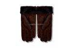 UGG Перчатки Замшевые Женские Коричнеые