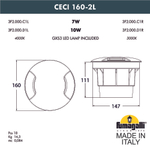 Тротуарный светильник Fumagalli CECI 3F2.000.000.AXD1L