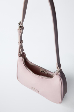 ZARA НЕЙЛОНОВАЯ СУМКА, РОЗОВЫЙ