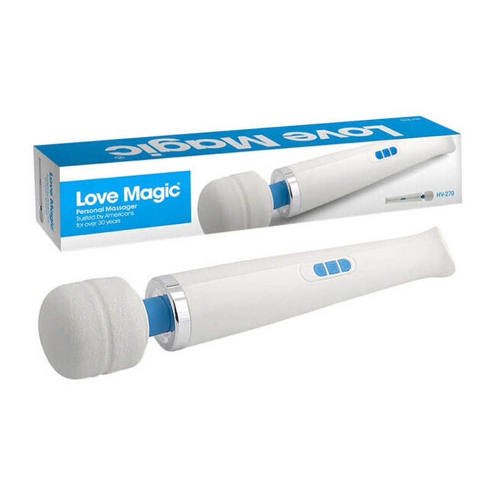 Вибромассажёр Hitachi Love Magic HV-270 (10 режимов) (Цвет: белый с синим)