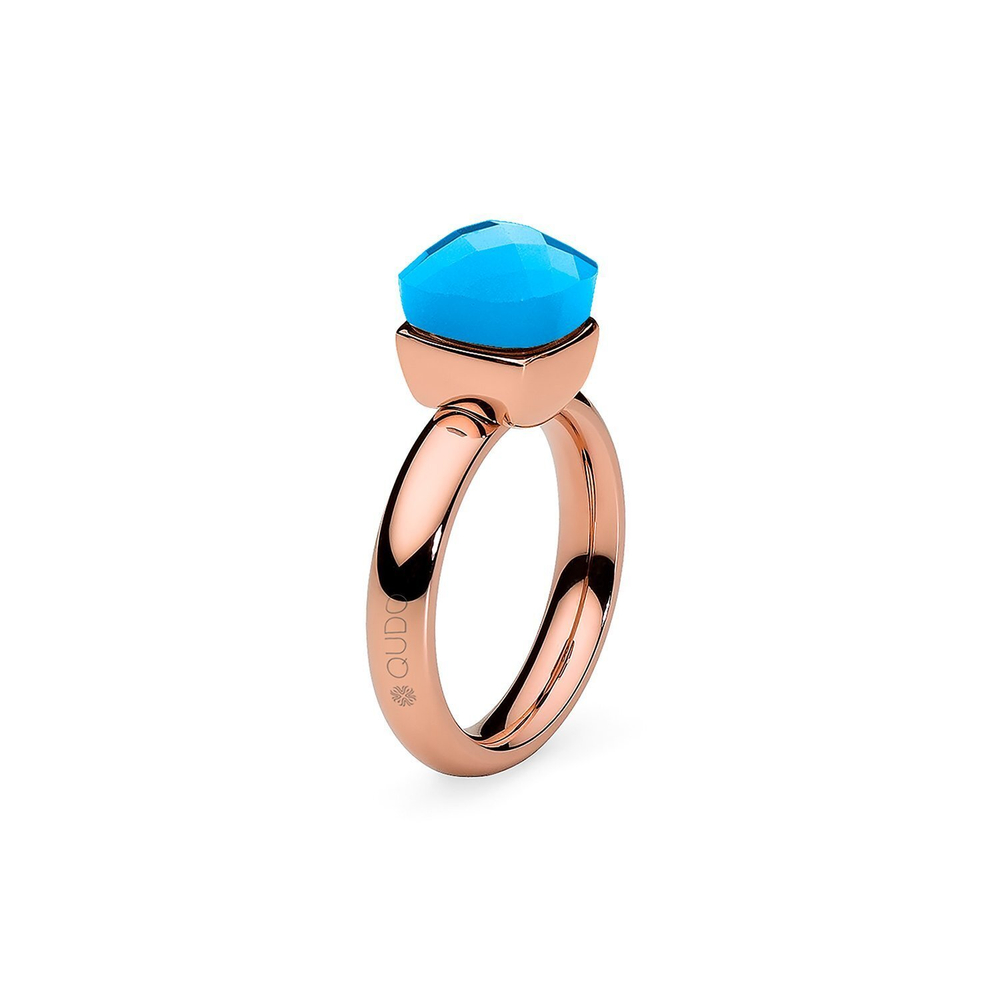 Кольцо Qudo Firenze blue opal 17.2 мм 610549/17.2 BL/RG цвет золотой, голубой