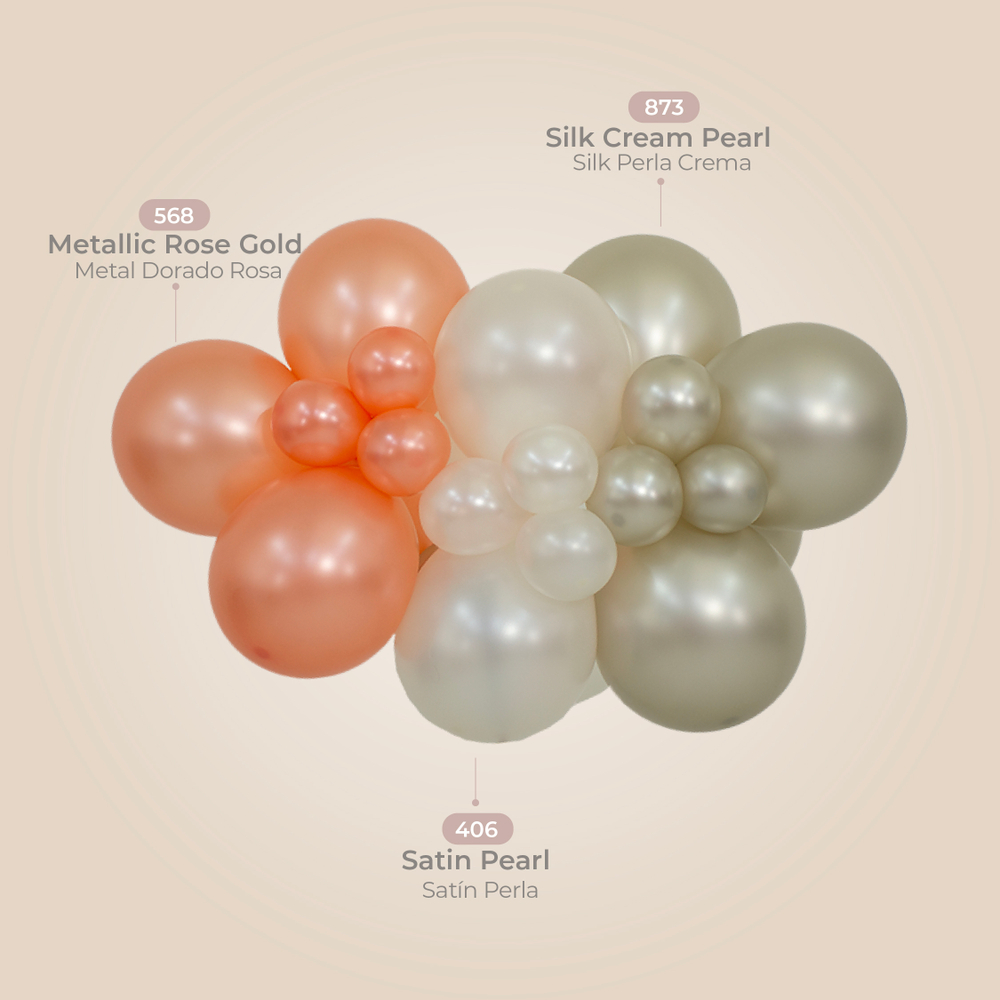 Шар 12" Кремовый жемчуг, шелк / Silk Cream Pearl 873