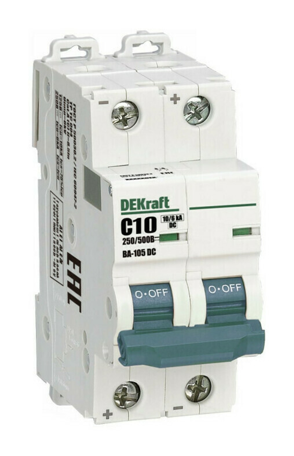 13390 Авт. выкл._ВА105-2P-010A-C-DC DEKraft