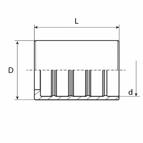 Муфта DN 10 2SS PTFE