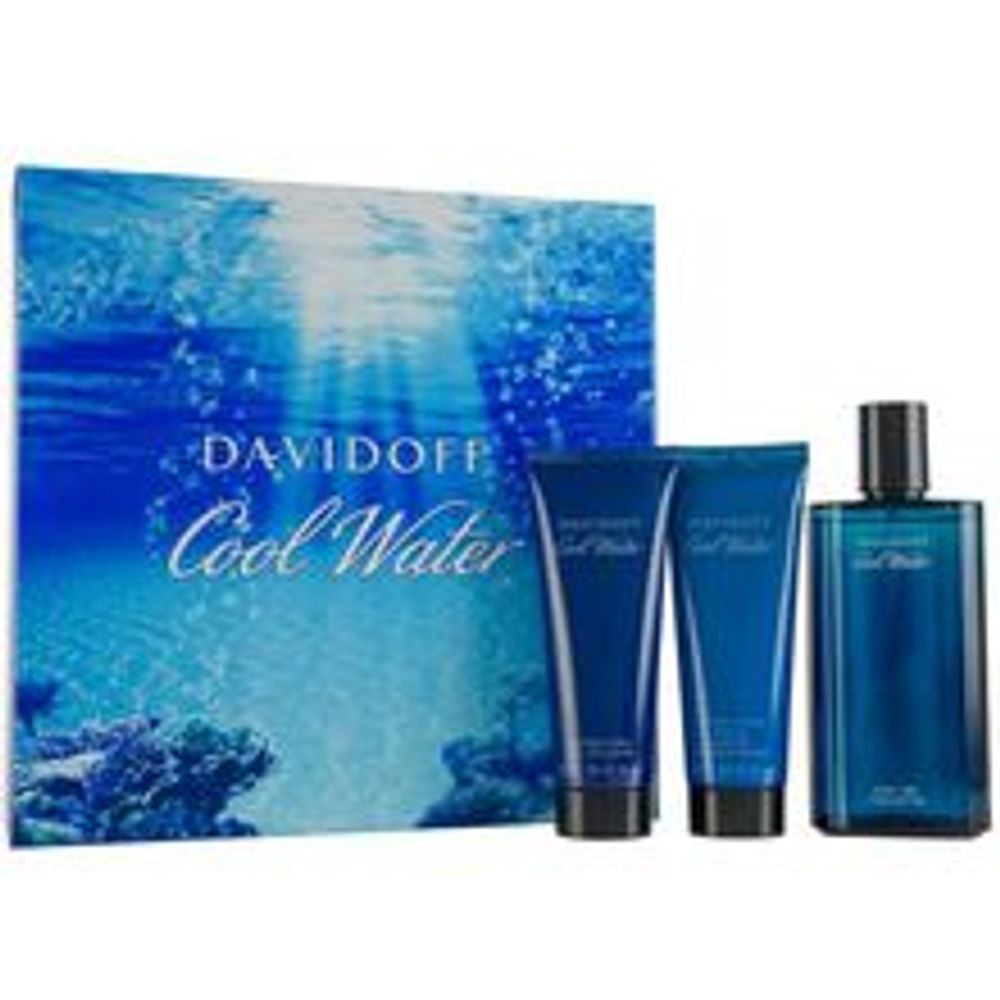 Davidoff Cool Water Man United gift set EDT 125 ml After Shave Balm 75 ml Cool Water and Cool Water Shower Gel 75 ml 125ml