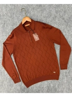 Лонгслив мужской, Поло с длинным рукавом