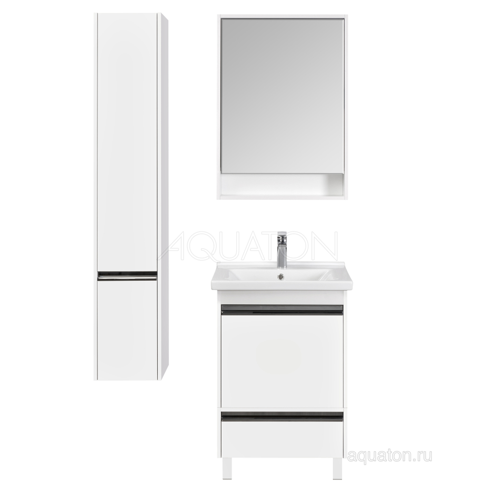 Шкаф - колонна AQUATON Капри правый белый глянец 1A230503KP01R