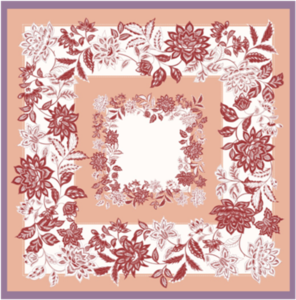 Платок двойной печати 64x64 см AV-AM50901