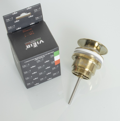 Донный клапан ViEiR (МАТ. ЗОЛОТО) для рак. с болтом  (50/1шт)