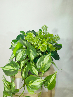 Зелень искусственная ампельная 60см в чаше Лофт