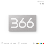 Номер на дверь 366, табличка на дверь для офиса, квартиры, кабинета, аудитории, склада, серая 120х70 мм, Айдентика Технолоджи