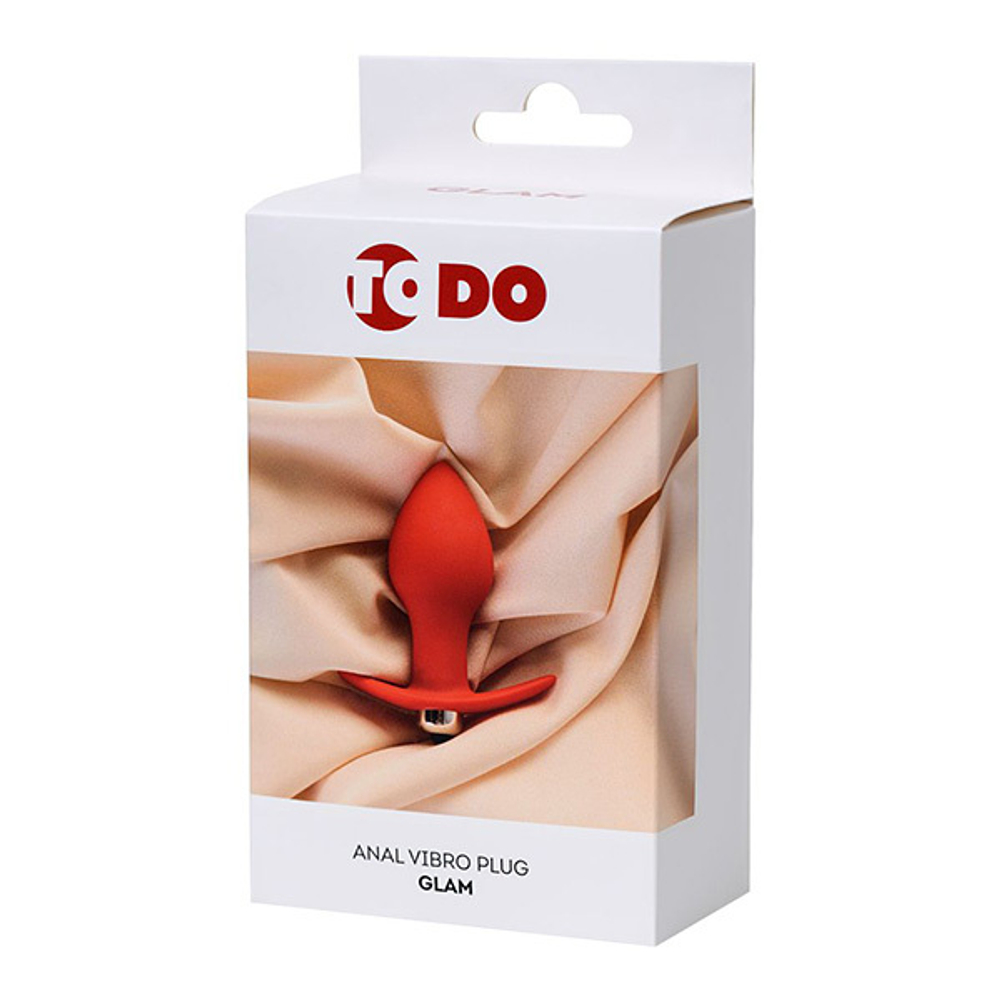 Красная анальная вибровтулка 9,7см ToyFa ToDo Glam 358002
