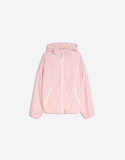 BERSHKA Спортивная куртка с капюшоном, розовый